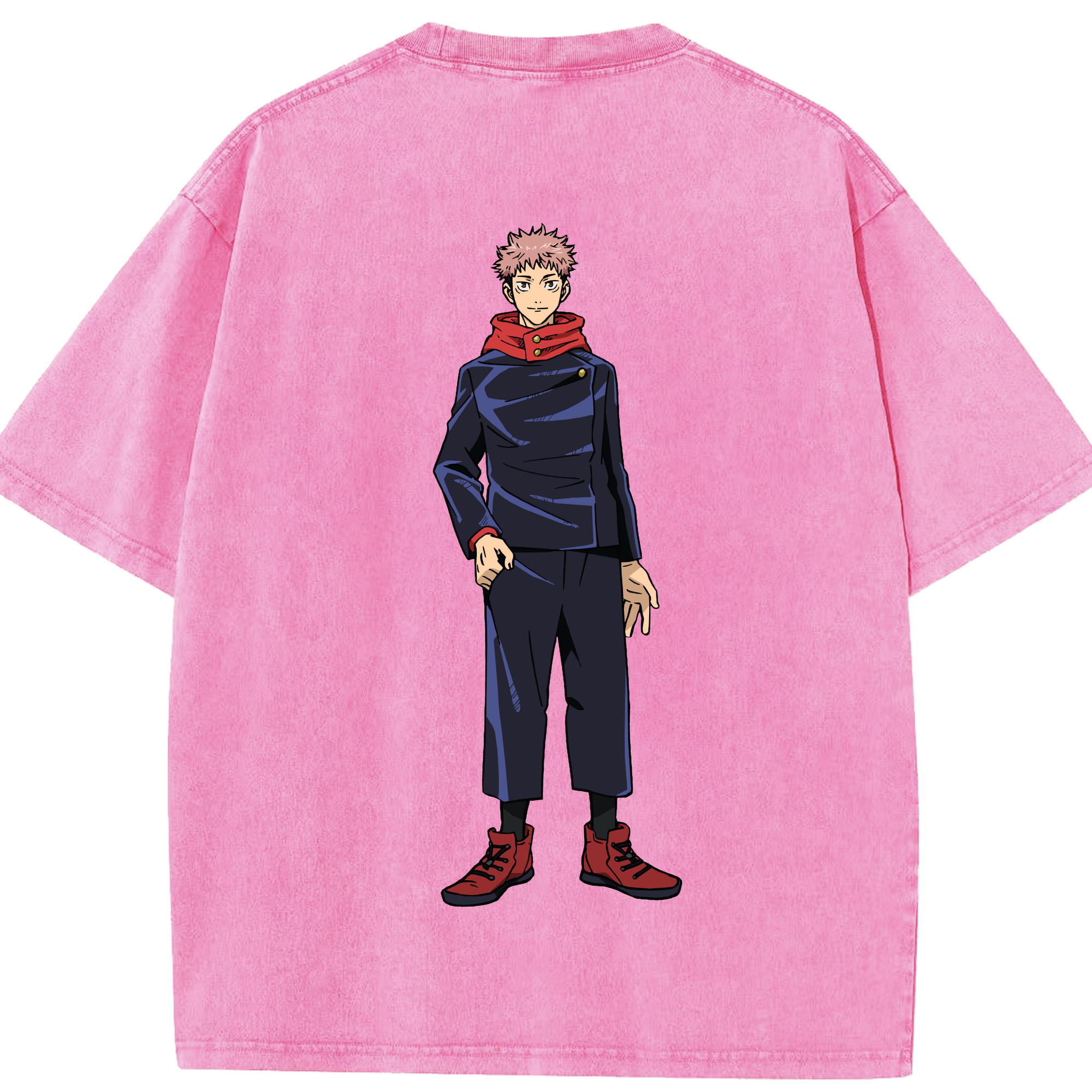 （画像用） 呪術廻戦 Jujutsu Kaisen 綿100% ヴィンテージ風 半袖Tシャツ（背面プリント）